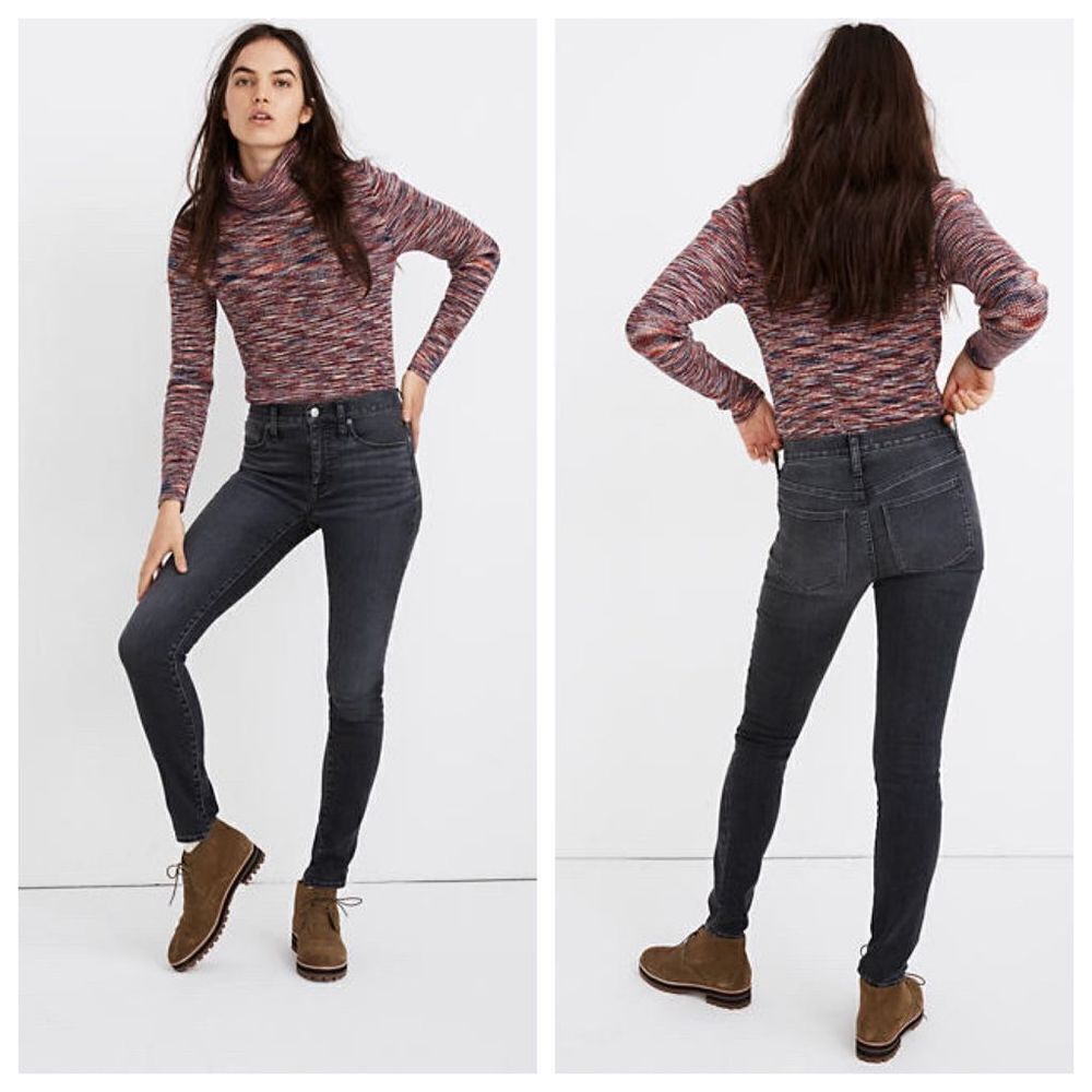 Madewell 9" Mid-Rise Skinny Jeans Stretchy Gray 27